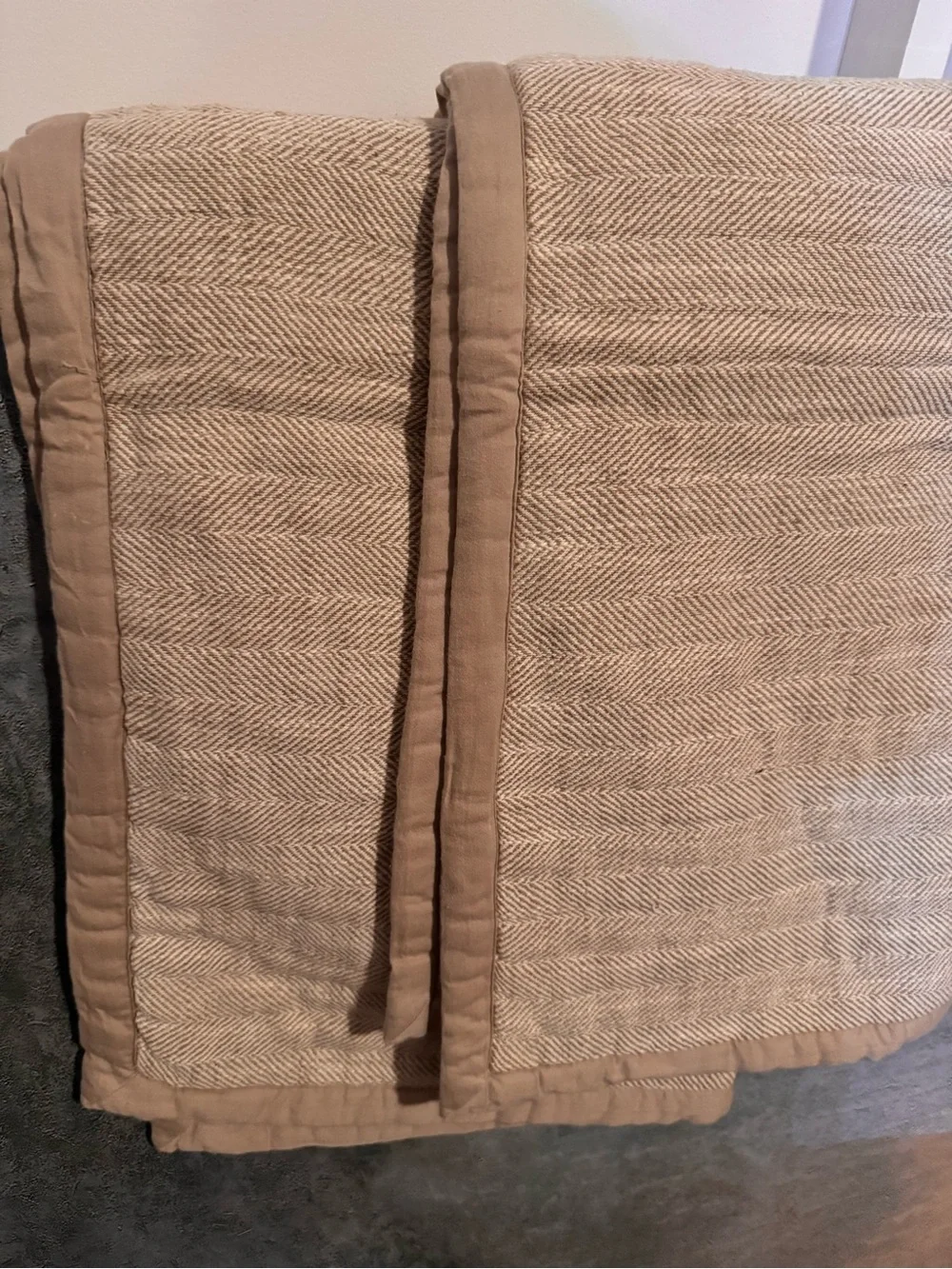 Set off 2 | Villa by Classic Home French Herringbone Euro Sham in Natural